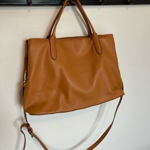 Mark & Graham Caroline handbag leather work briefcase bag for women in Camel